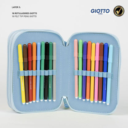 Plumier triple azul de Bluey con tres compartimentos - 5