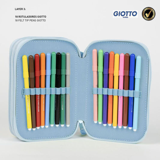 Plumier triple azul de Bluey con tres compartimentos - 5