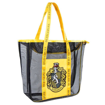 Bolsa de playa Hufflepuff de Harry Potter en negro y amarillo
