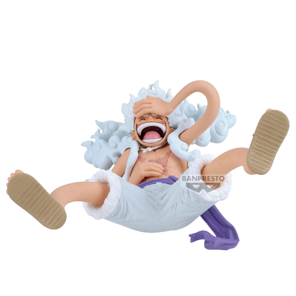 Figura de Monkey D. Luffy Gear 5 III de One Piece en pose dinámica