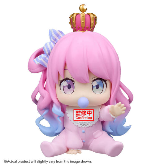Figura Himemori Luna Holobabies de Hololive con corona y cabello rosa