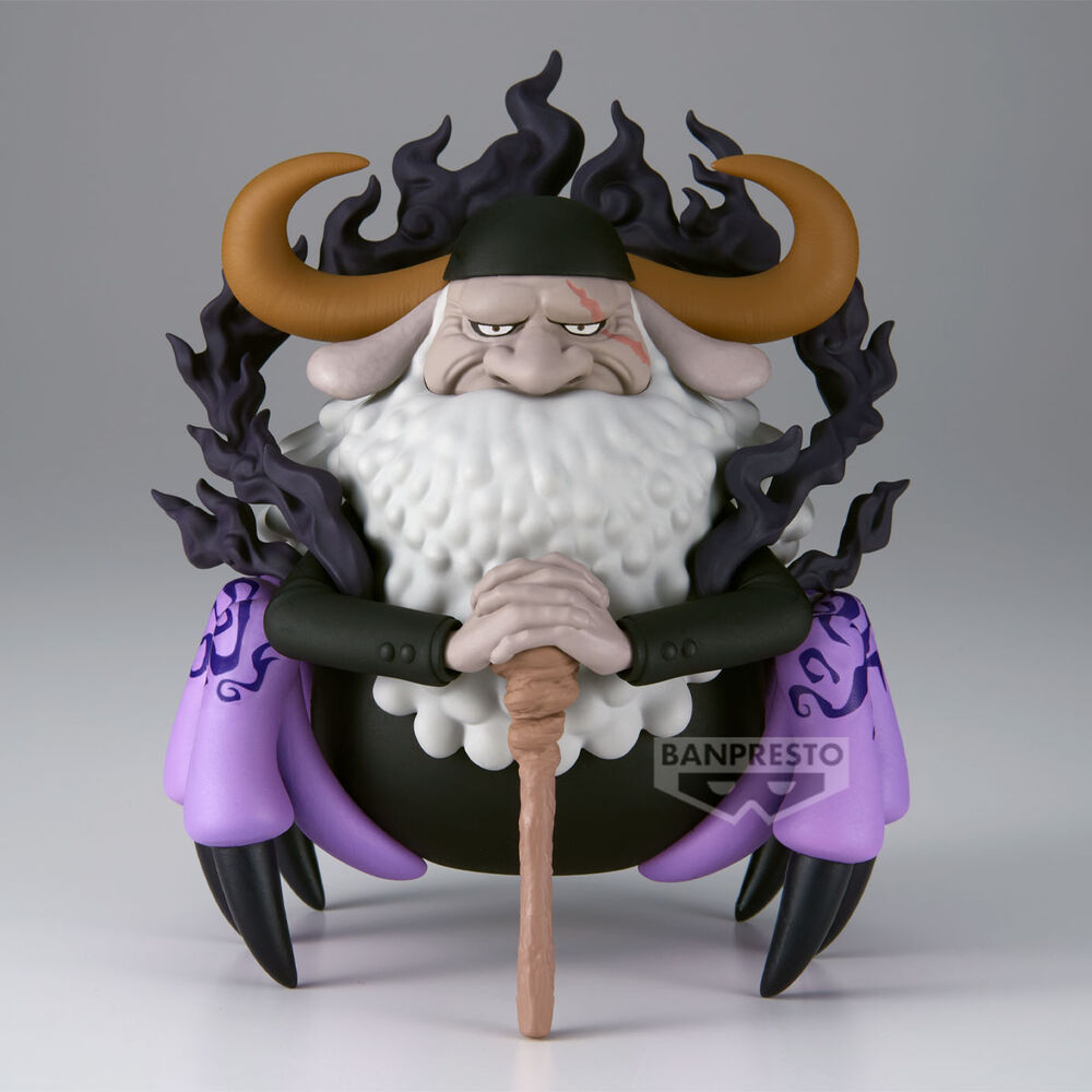 Figura de St. Jaygarcia Saturn de One Piece con cuernos, barba blanca y bastón - 2
