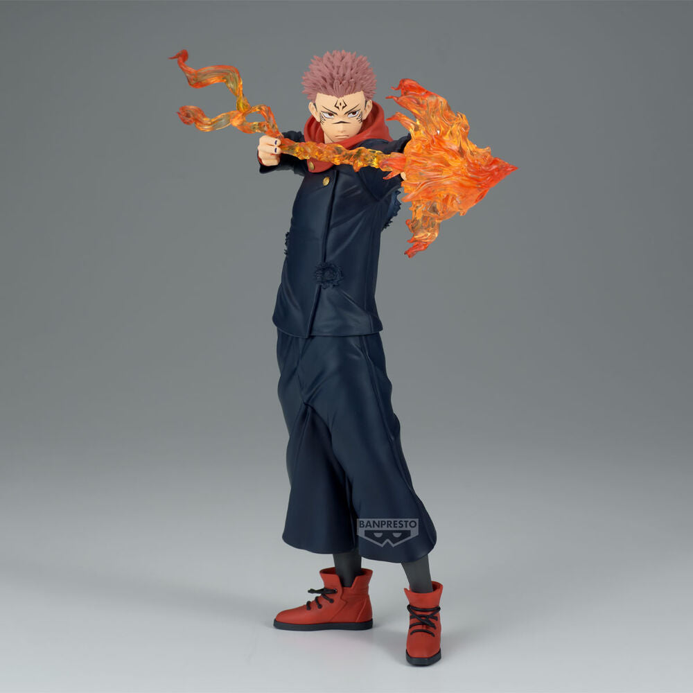 Figura de Sukuna de Jujutsu Kaisen con efecto naranja y rojo - 2