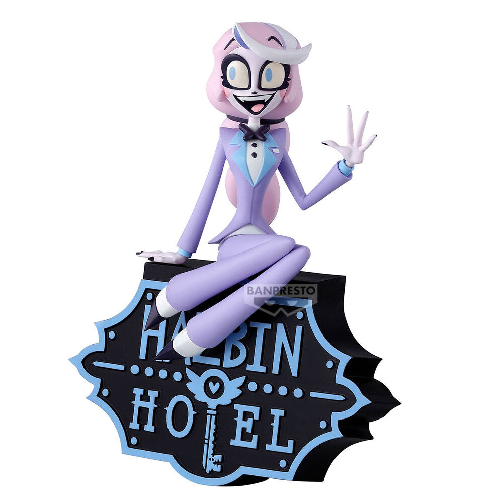 Figura Charlie Morningstar de Hazbin Hotel sentada sobre base con logotipo - 4