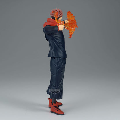 Figura de Sukuna de Jujutsu Kaisen con efecto naranja y rojo - 4