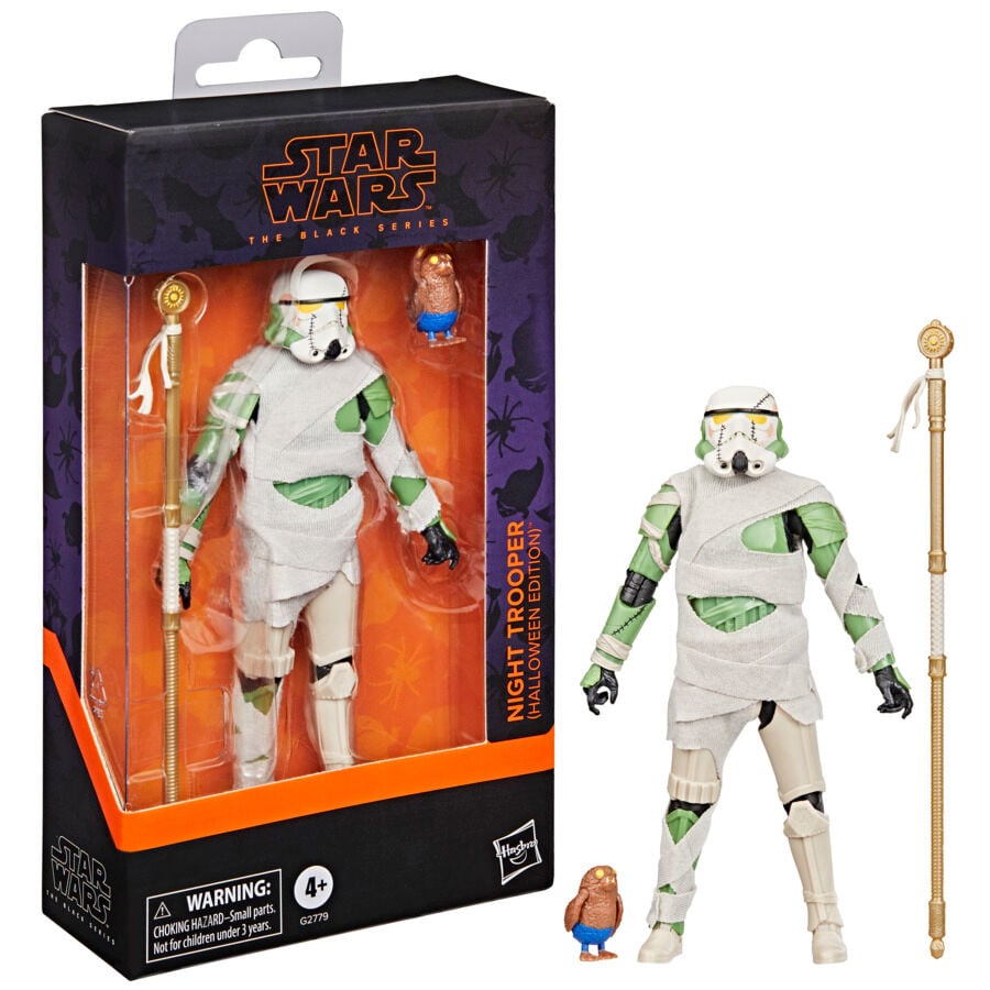 Figura Night Trooper Star Wars The Black Series de 15 cm con bastón - 4