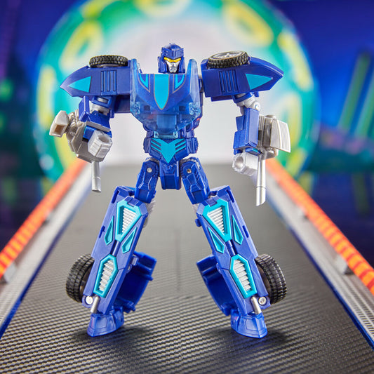 Coche Hot Wheels Transformers Twin Mill azul en blíster - 5