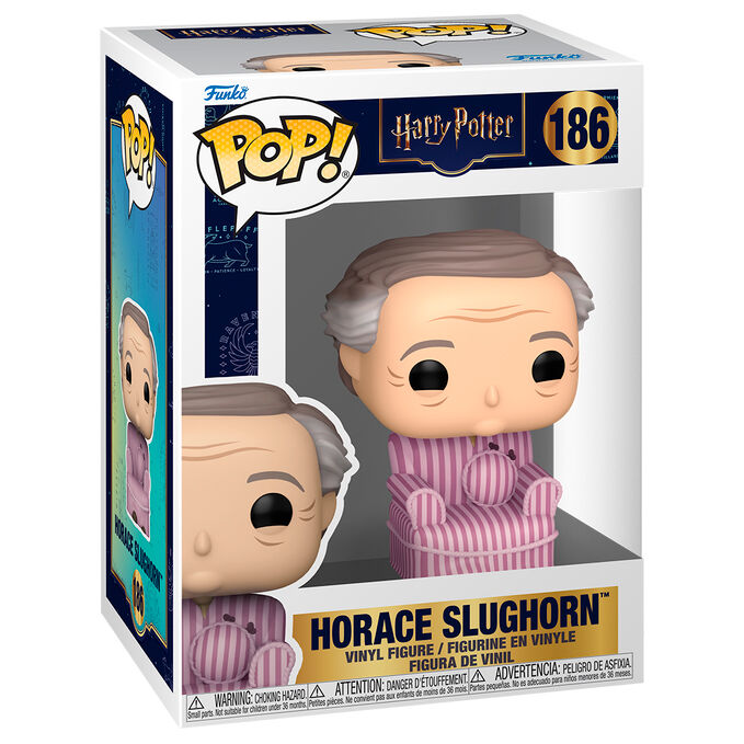 Figura Funko POP Premium de Horace Slughorn con atuendo de rayas rosas - 2