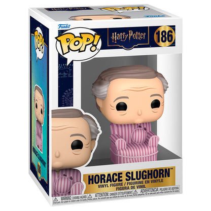 Figura Funko POP Premium de Horace Slughorn con atuendo de rayas rosas - 2