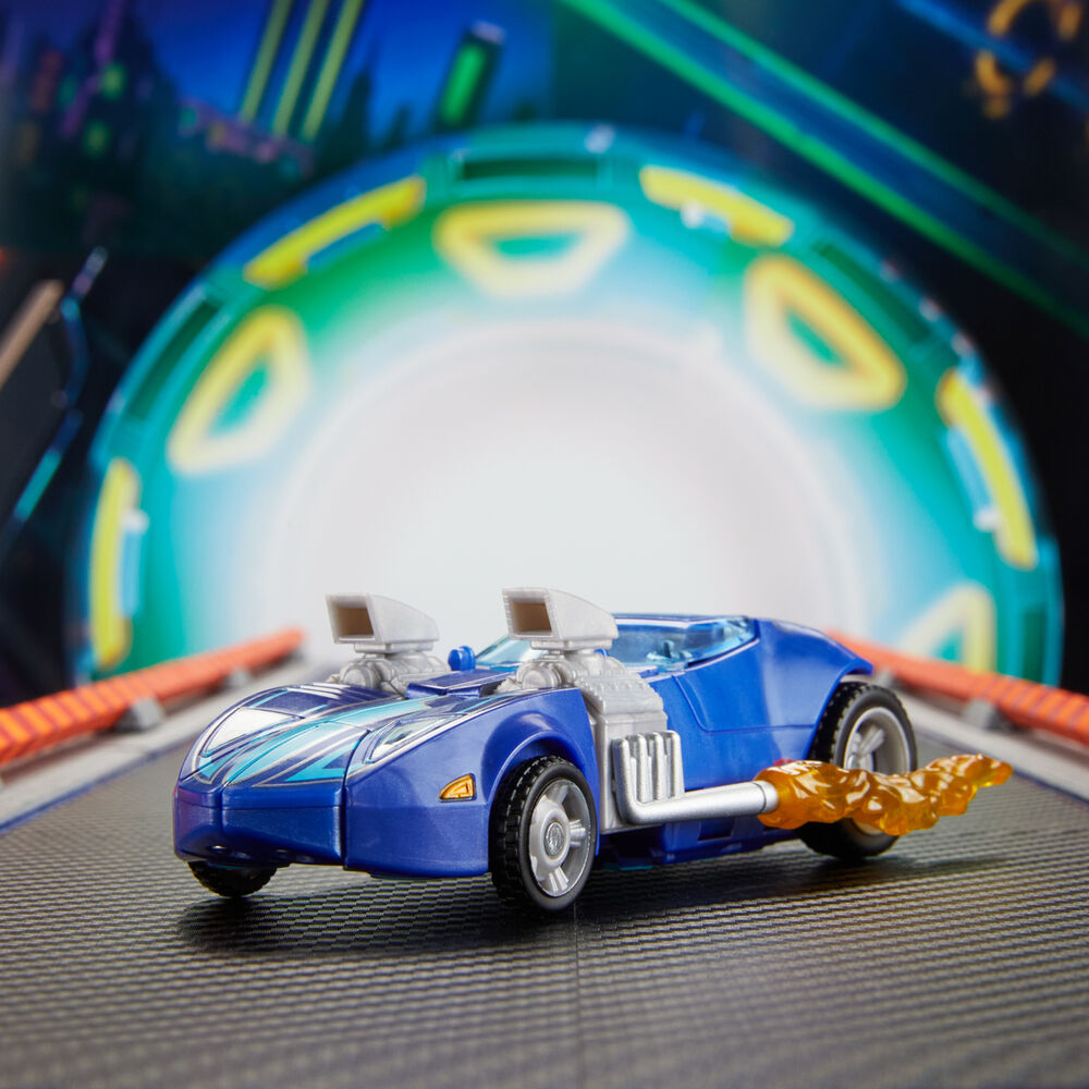 Coche Hot Wheels Transformers Twin Mill azul en blíster - 6