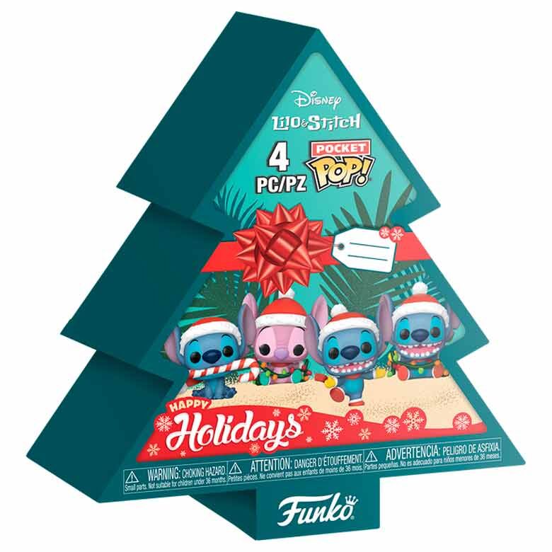 Árbol navideño Funko Pocket POP! con cuatro minifiguras de Stitch