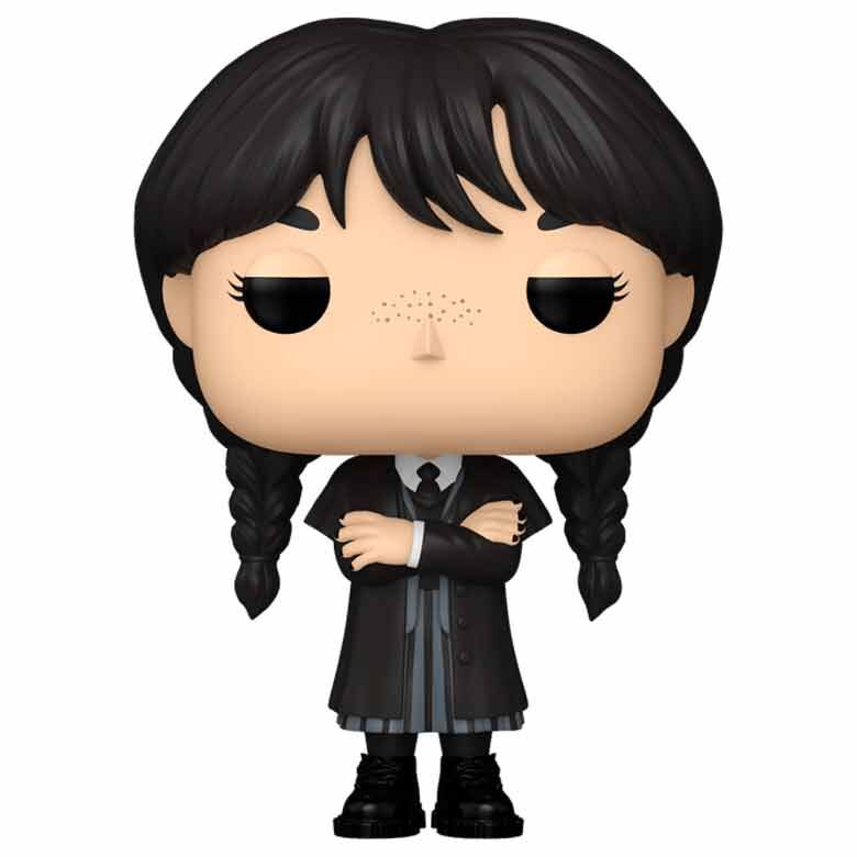 Figura Funko POP! de Wednesday Addams con trenzas y uniforme oscuro