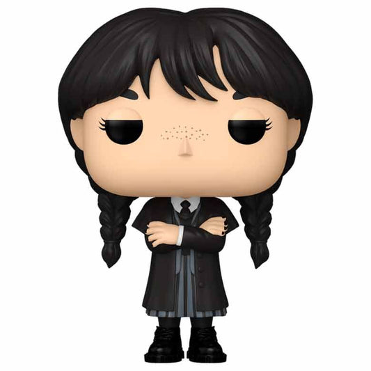 Figura Funko POP! de Wednesday Addams con trenzas y uniforme oscuro