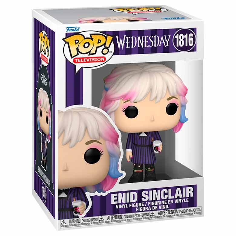 Figura FUNKO POP! de Enid Sinclair de Miércoles 2 con vestido morado y vaso - 2