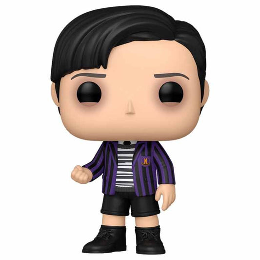 Figura Funko POP! de Pugsley Addams con chaqueta morada a rayas
