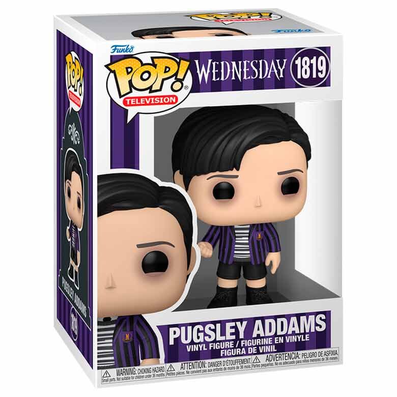 Figura Funko POP! de Pugsley Addams con chaqueta morada a rayas - 2