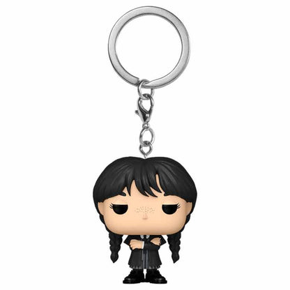Llavero FUNKO Pocket POP! de Wednesday Addams con dos trenzas