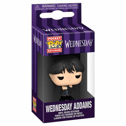 Llavero FUNKO Pocket POP! de Wednesday Addams con dos trenzas - 2