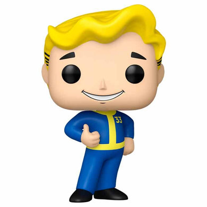 Figura Funko POP! Fallout Vault Boy con uniforme azul y amarillo