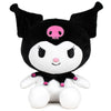 Peluche Kuromi Black de 22 cm con detalles rosas