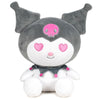 Peluche Kuromi Grey de Hello Kitty en gris, blanco y rosa