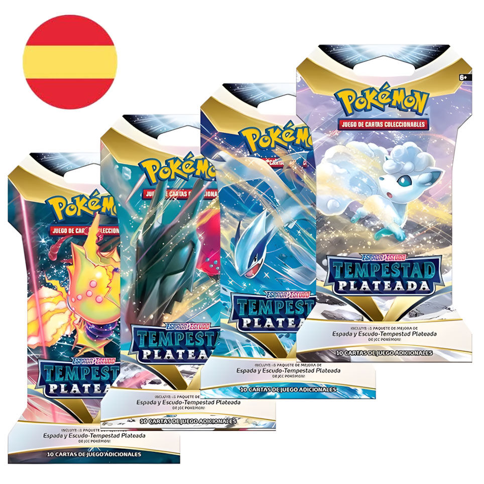 Sobre de cartas Pokémon Espada y Escudo-Tempestad Plateada en español