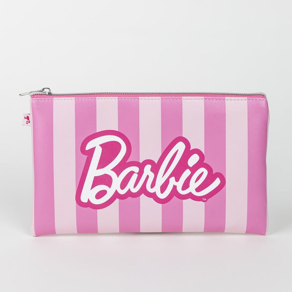 Set de belleza Barbie CERDÁ con neceser rosa, cepillo y coleteros - 3