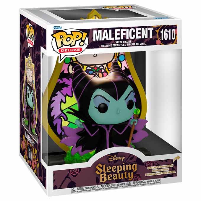 Figura Funko POP! Deluxe de Maléfica con báculo y fondo de Aurora - 2