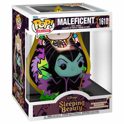 Figura Funko POP! Deluxe de Maléfica con báculo y fondo de Aurora - 2