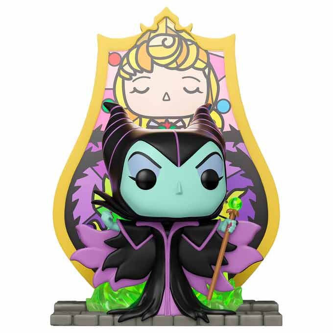 Figura Funko POP! Deluxe de Maléfica con báculo y fondo de Aurora