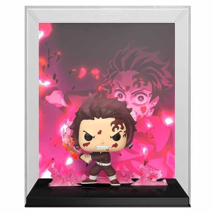 Figura FUNKO POP Cover de Tanjiro Kamado de Demon Slayer enmarcada