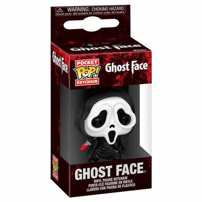 Llavero FUNKO Pocket POP! Ghost Face con máscara blanca y atuendo negro - 2