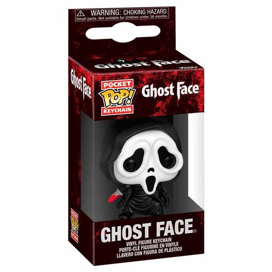 Llavero FUNKO Pocket POP! Ghost Face con máscara blanca y atuendo negro - 2