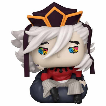 Figura Funko POP! de Doma de Demon Slayer con cabello blanco y tocado oscuro
