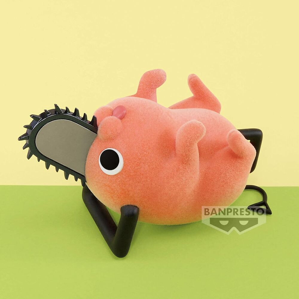 Figura Pochita Fluffy Puffy de Chainsaw Man con motosierra