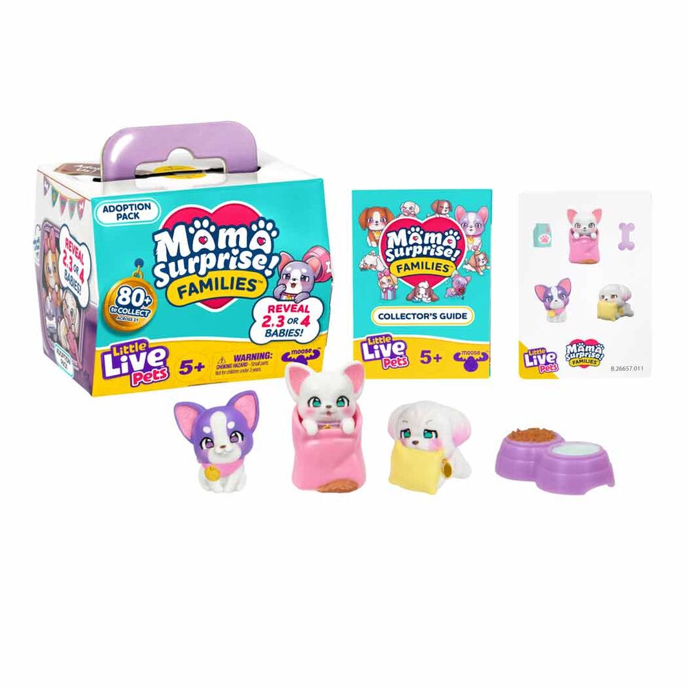 Pack de adopción Little Live Pets Mama Surprise Families con cachorros sorpresa