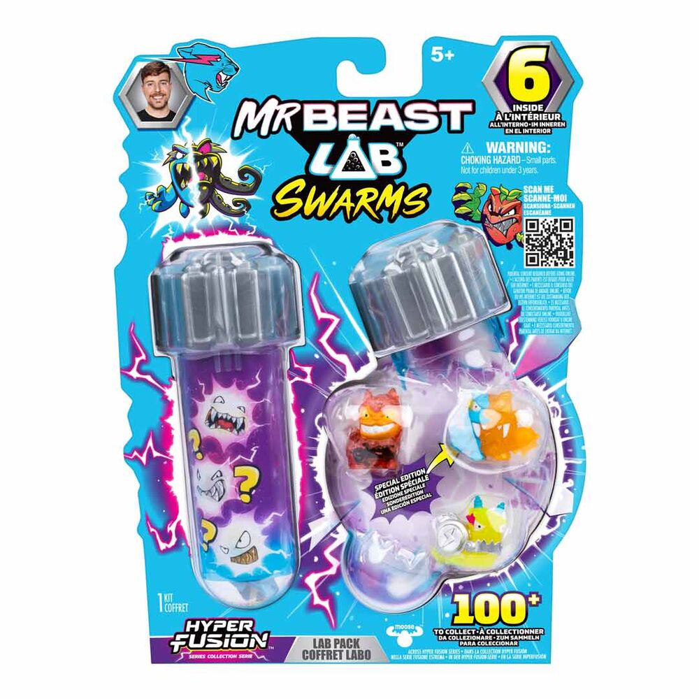 Blíster MOOSE Mr Beast Lab Swarms con 6 figuras surtidas