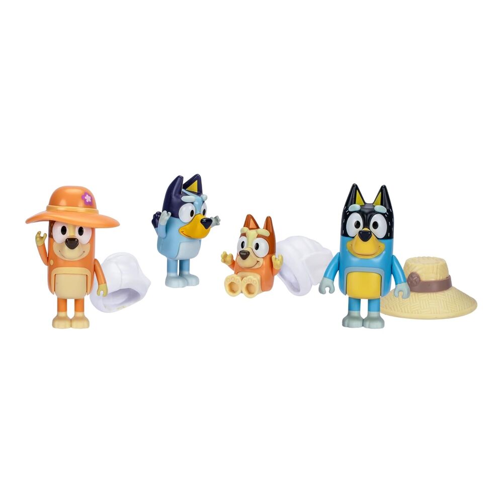 Blíster con cuatro figuras Bluey: Bluey, Bingo, Mamá y Papá - 3