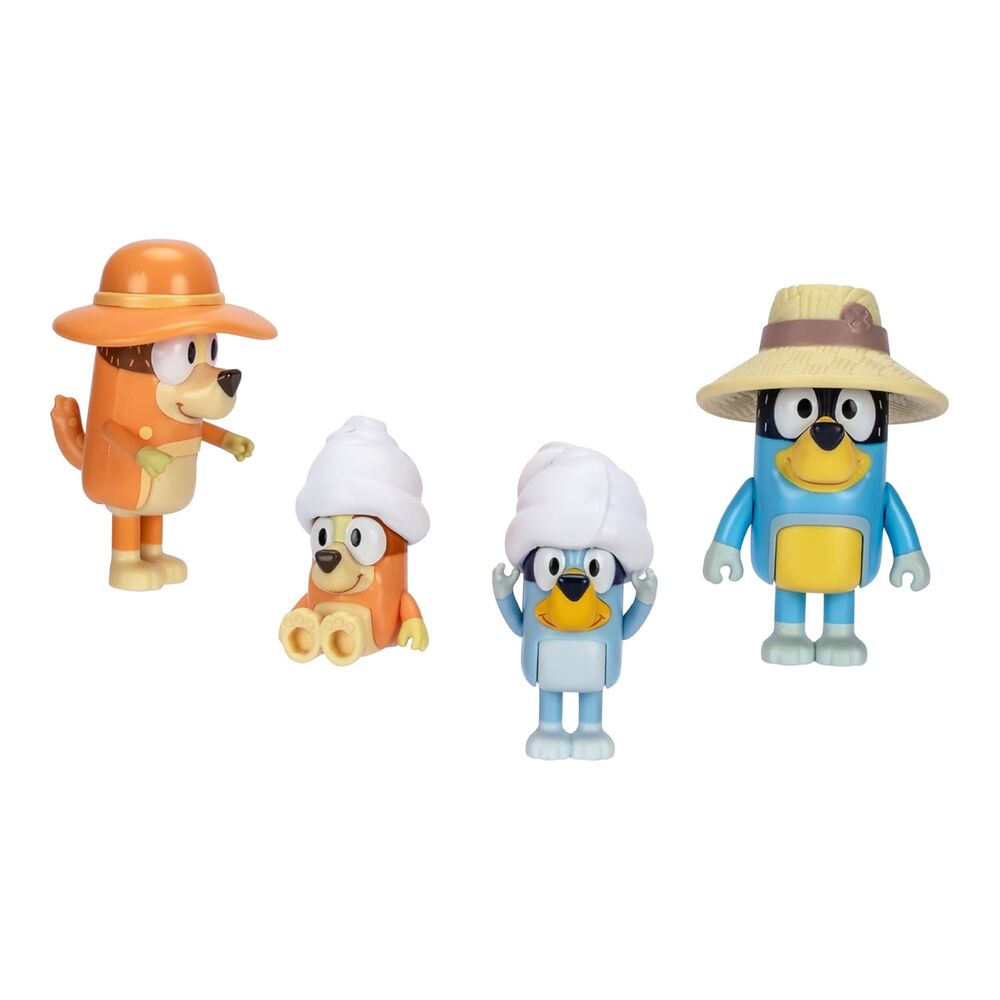 Blíster con cuatro figuras Bluey: Bluey, Bingo, Mamá y Papá - 4