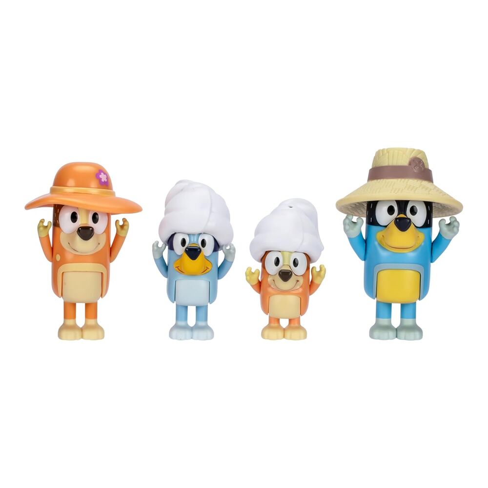 Blíster con cuatro figuras Bluey: Bluey, Bingo, Mamá y Papá - 2