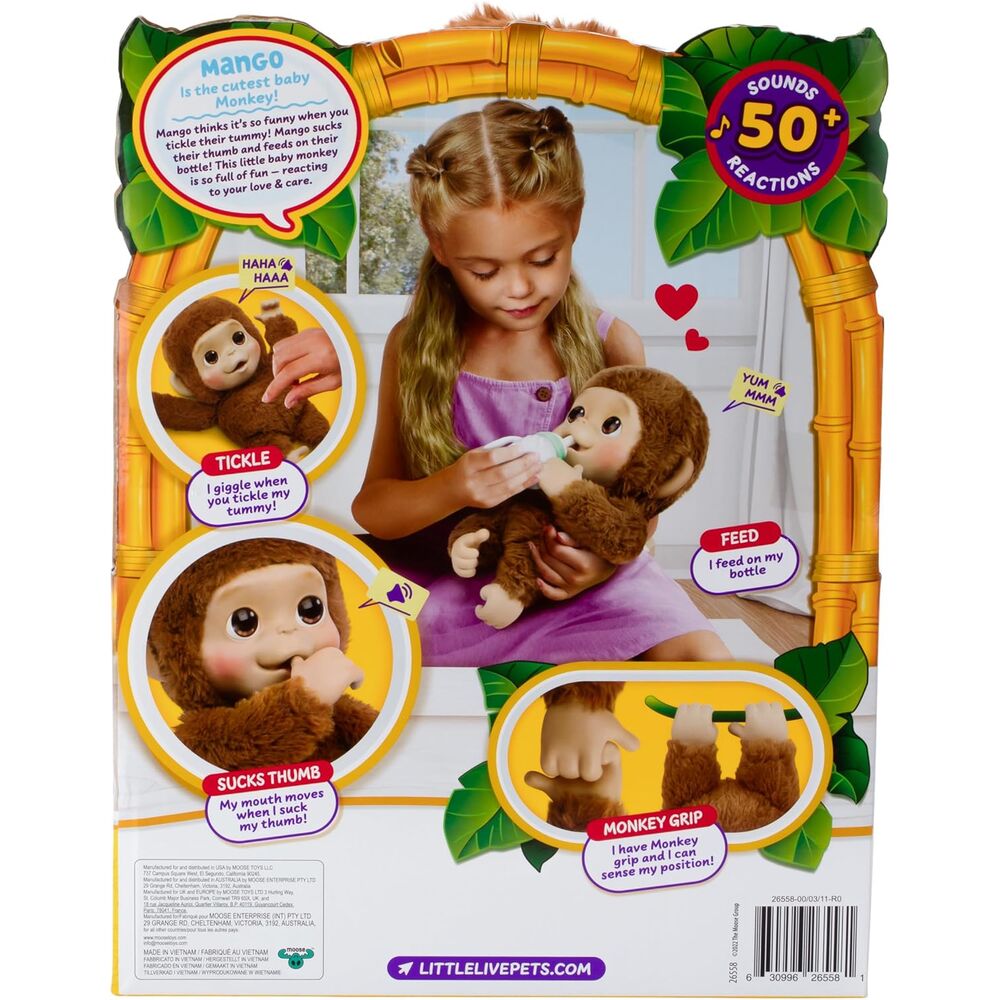 Little Live Pets My Baby Monkey Mango con biberón - 6