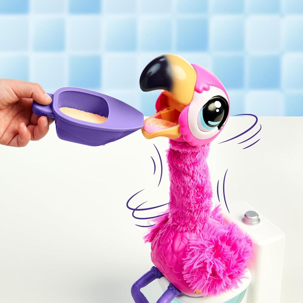 Flamenco interactivo rosa Gotta Go Flamingo de Little Live Pets con su inodoro - 5