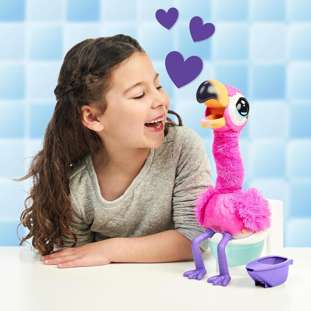 Flamenco interactivo rosa Gotta Go Flamingo de Little Live Pets con su inodoro - 3