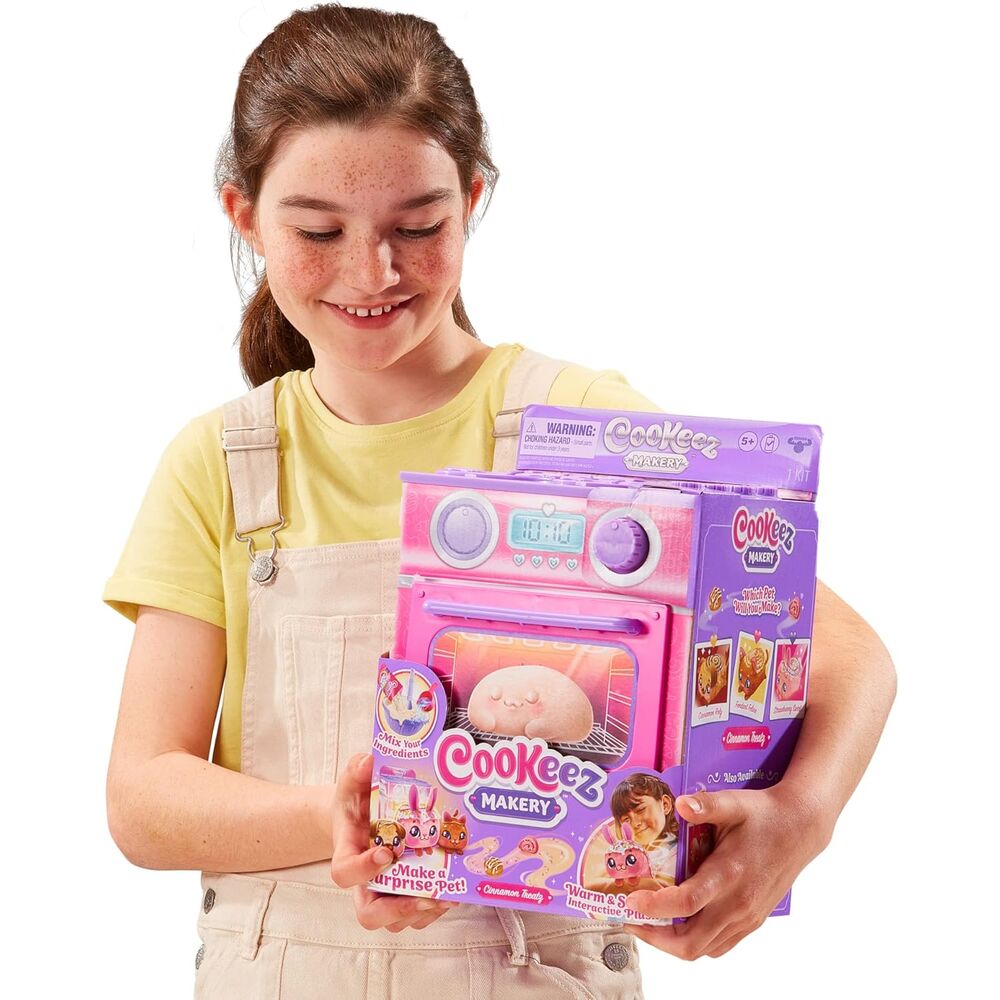 Horno Cookeez Makery rosa con peluche interactivo de conejito y accesorios - 7