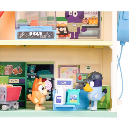 Supermercado de juguete Bluey con figuras, escalera y tobogán - 2