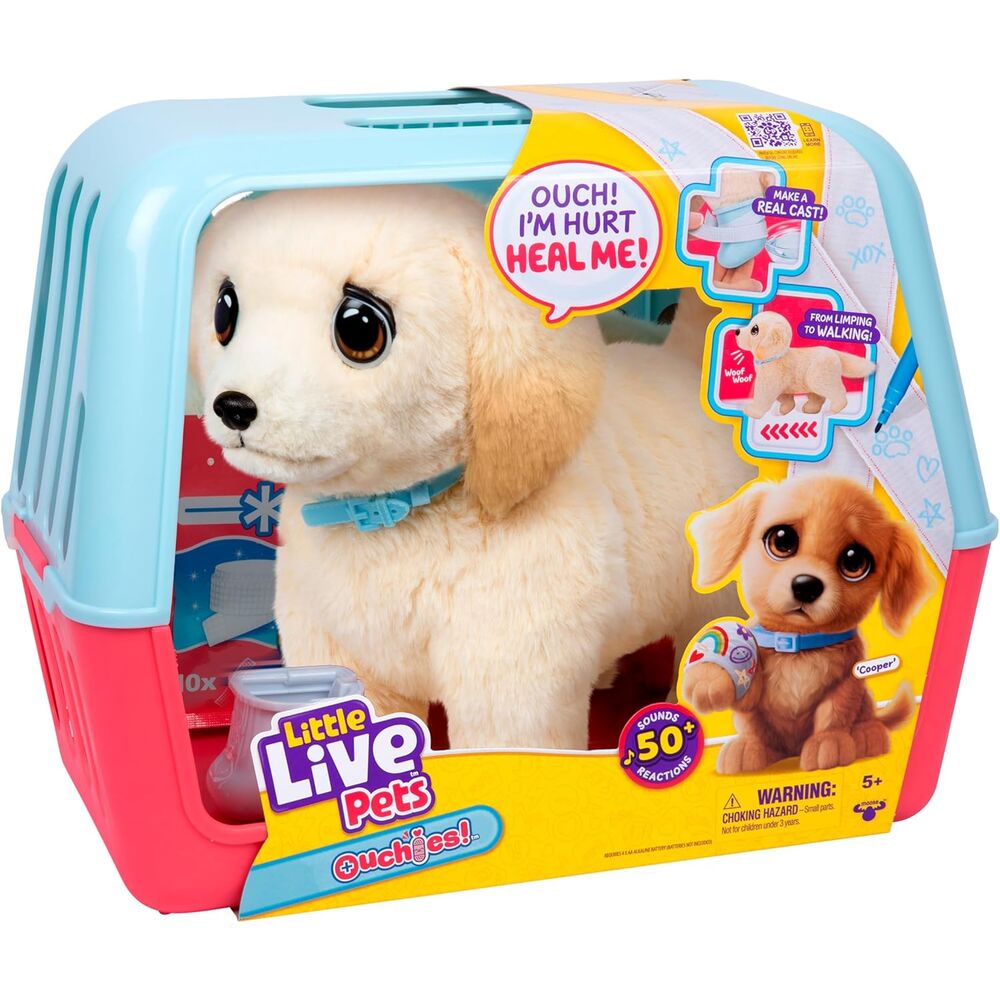 Peluche interactivo Cooper Retriever de Little Live Pets Ouchies