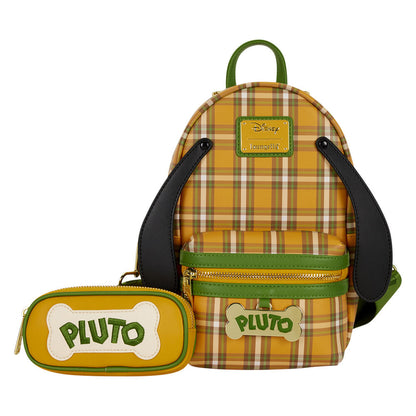 Bolso bandolera Loungefly de Pluto con estampado de cuadros y detalles verdes