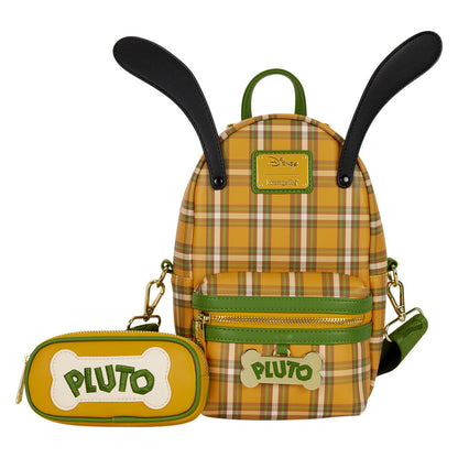 Bolso bandolera Loungefly de Pluto con estampado de cuadros y detalles verdes - 4