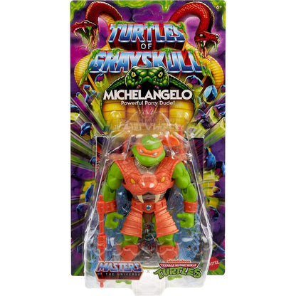 Figura articulada de Michelangelo Turtles of Grayskull con nunchakus de energía - 4