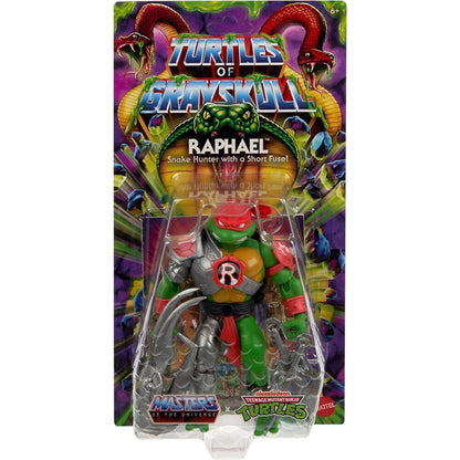 Figura articulada de Raphael Turtles of Grayskull con armadura y espadas sai - 3